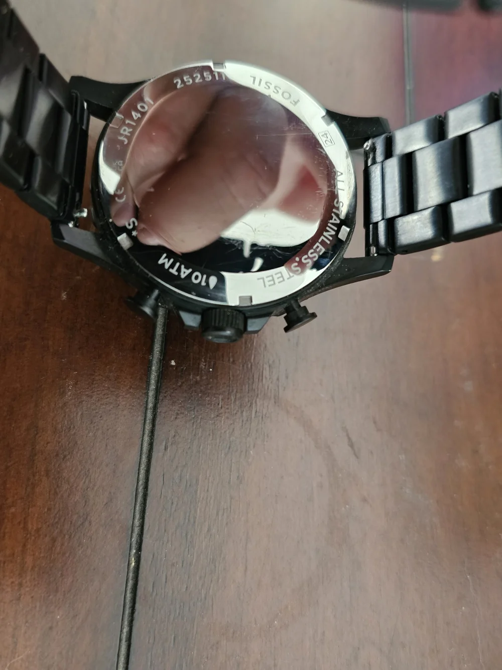 Fossil Black Stainless Steel Chronograph Watch